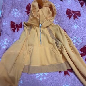 Orange half zip scuba Lululemon